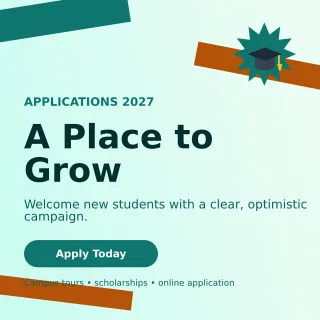 Kinetic Admissions Open Social Post — editable white education template, instagram post