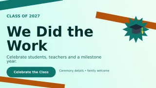 Kinetic Graduation Announcement Wide Ad — editable white education template, youtube thumbnail