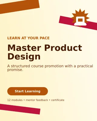 Kinetic Online Course Poster — editable white education template, instagram portrait