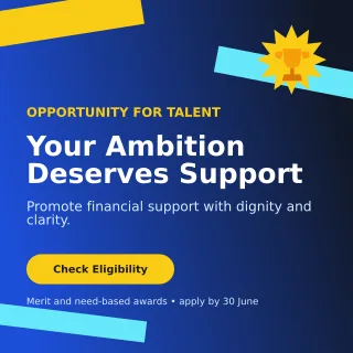 Kinetic Scholarship Program Social Post — editable blue education template, instagram post