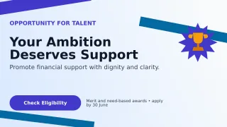 Kinetic Scholarship Program Wide Ad — editable white education template, youtube thumbnail
