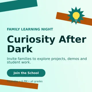 Kinetic School Event Social Post — editable white education template, instagram post