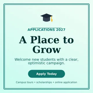 Luxe Admissions Open Social Post — editable white education template, instagram post