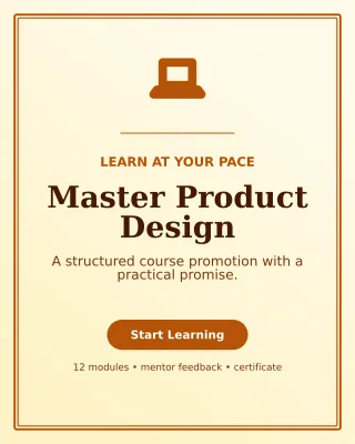 Luxe Online Course Poster — editable white education template, instagram portrait