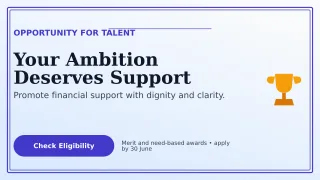 Luxe Scholarship Program Wide Ad — editable white education template, youtube thumbnail