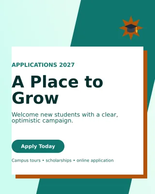 Neo Admissions Open Poster — editable white education template, instagram portrait