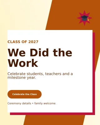 Neo Graduation Announcement Poster — editable white education template, instagram portrait