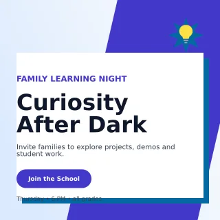 Neo School Event Social Post — editable white education template, instagram post