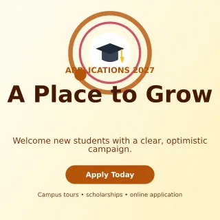 Orbit Admissions Open Social Post — editable white education template, instagram post