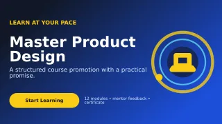 Orbit Online Course Wide Ad — editable blue education template, youtube thumbnail