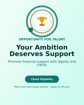 Orbit Scholarship Program Poster — editable white education template, instagram portrait
