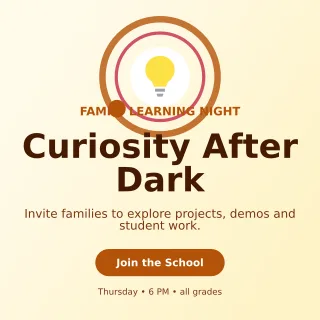 Orbit School Event Social Post — editable white education template, instagram post