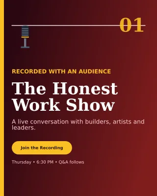 Editorial Live Podcast Poster — editable black entertainment event template, instagram portrait
