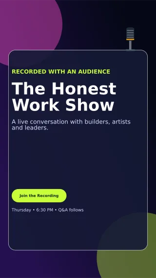 Glass Live Podcast Digital Flyer — editable black entertainment event template, story / reel
