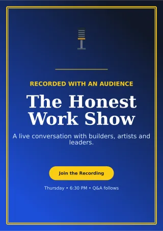 Luxe Live Podcast A4 Flyer — editable blue entertainment event template, a4 print