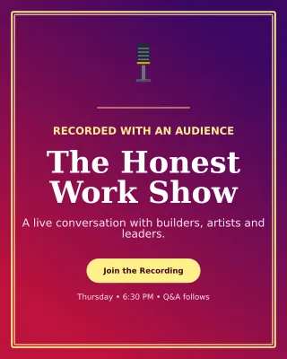 Luxe Live Podcast Poster — editable purple entertainment event template, instagram portrait
