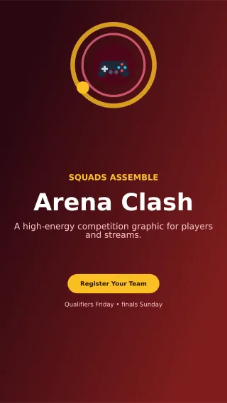 Orbit Gaming Tournament Digital Flyer — editable black entertainment event template, story / reel