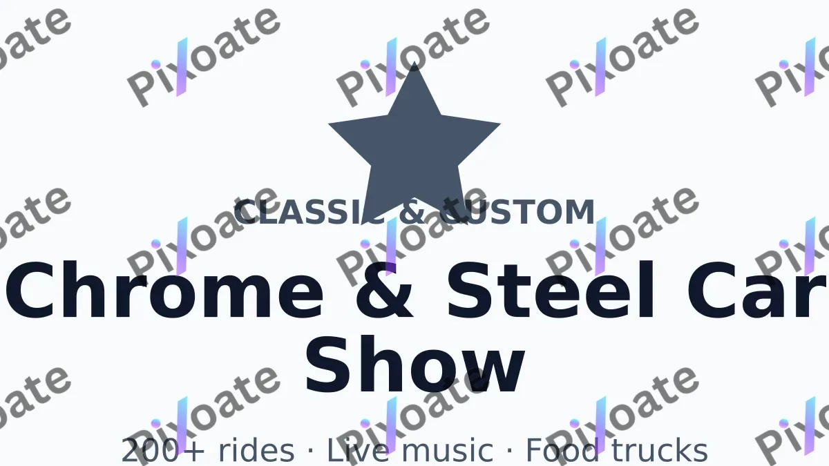 Car Show Car Show — editable white invitation template, youtube thumbnail