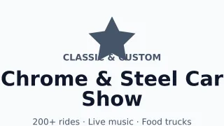 Car Show — editable white invitation template, youtube thumbnail