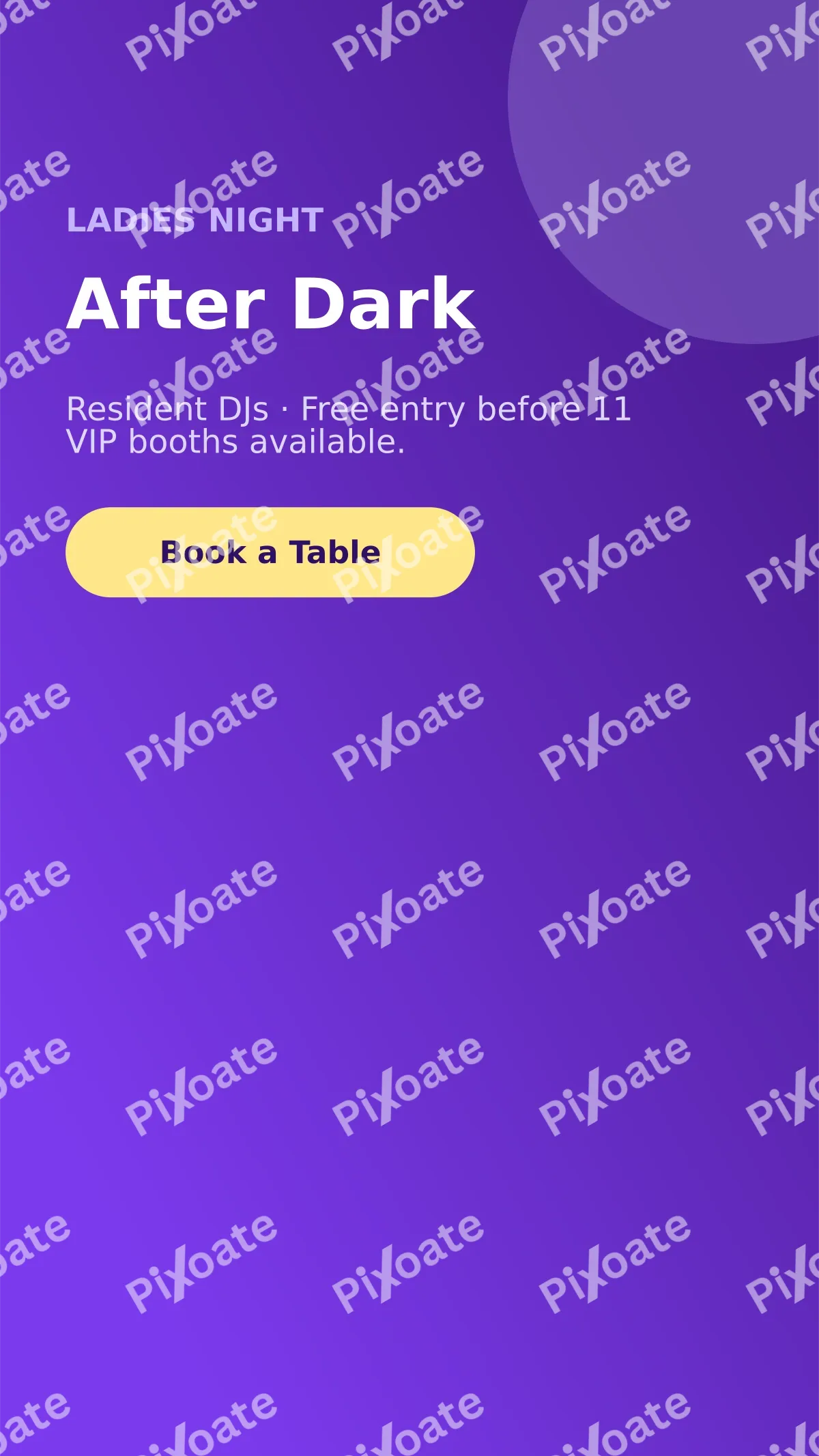 Club Night Club Night — editable purple invitation template, story / reel