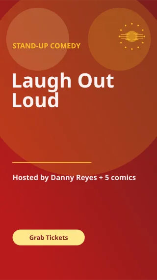 Comedy Night — editable red invitation template, story / reel