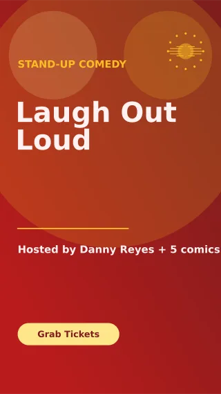 Comedy Night — editable red invitation template, story / reel