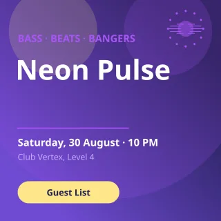 DJ Night — editable blue invitation template, instagram post