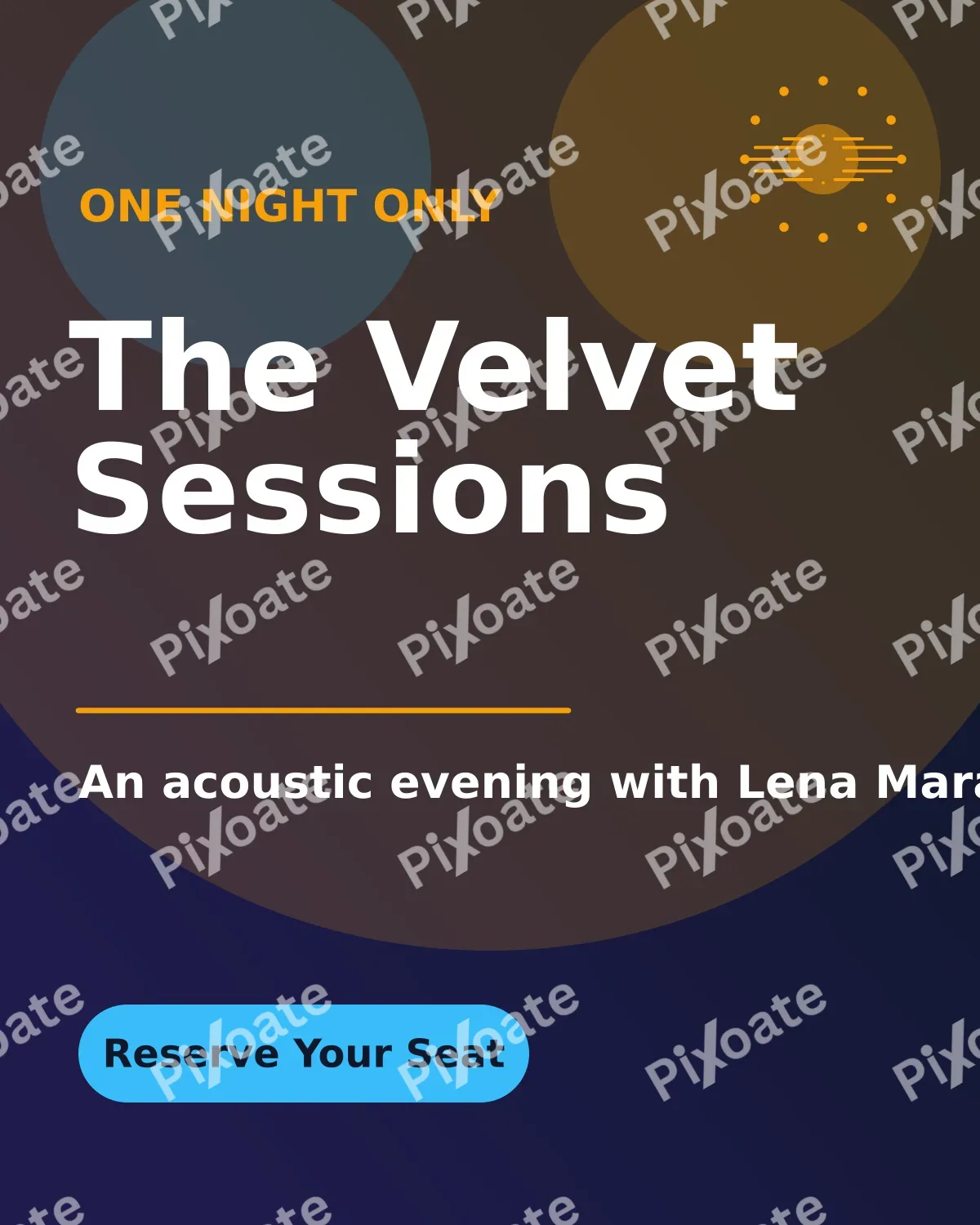 Live Show Live Show — editable blue invitation template, instagram portrait