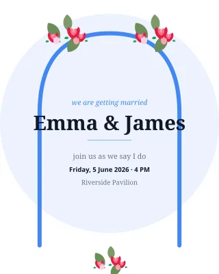 Modern Minimal Invite — editable white invitation template, instagram portrait