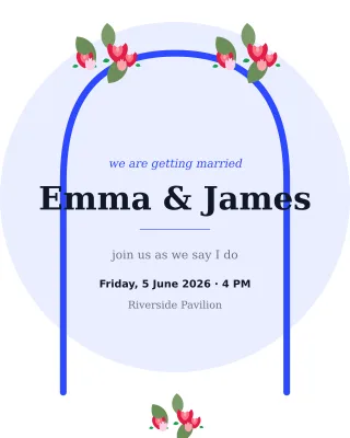 Modern Minimal Invite — editable white invitation template, instagram portrait
