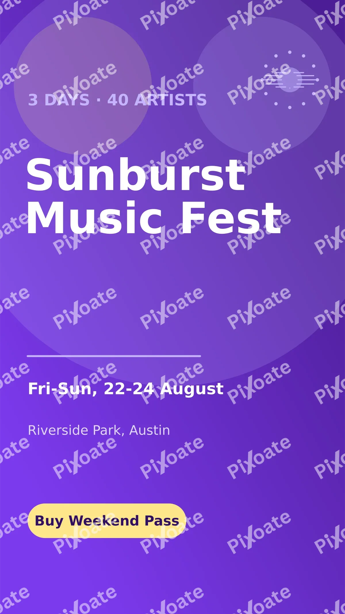 Music Festival Music Festival — editable purple invitation template, story / reel