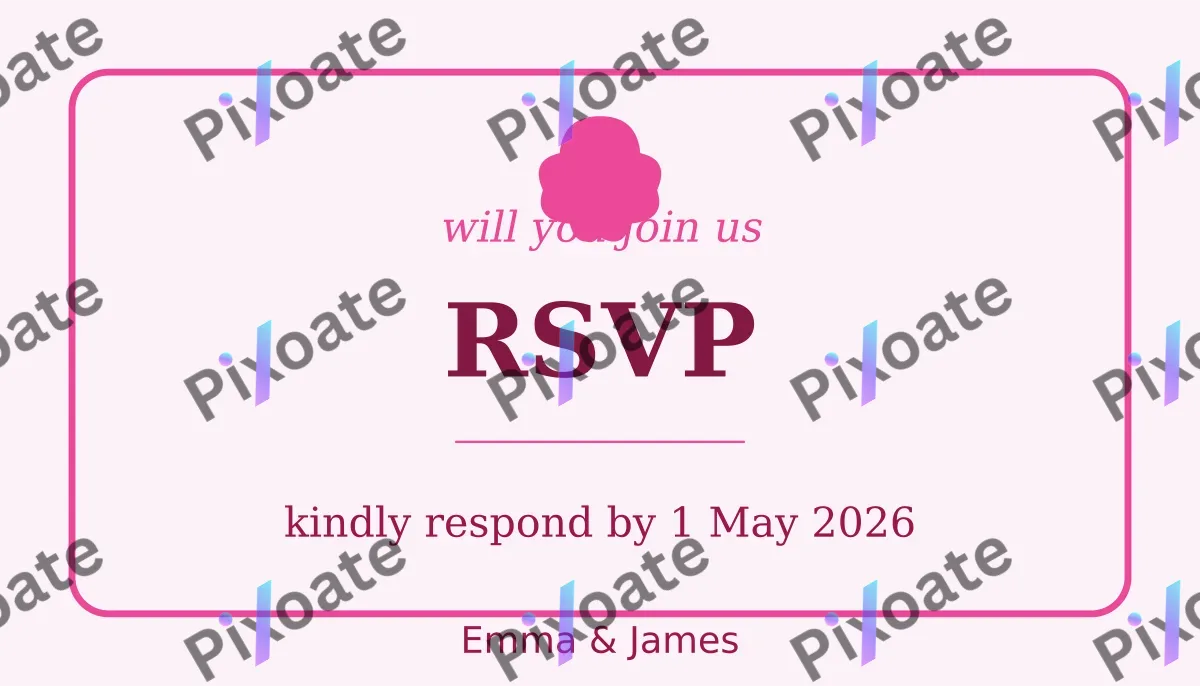RSVP Floral Card RSVP Floral Card — editable white invitation template, business card