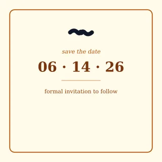 Save the Date — editable white invitation template, instagram post