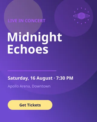 Summer Concert — editable blue invitation template, instagram portrait