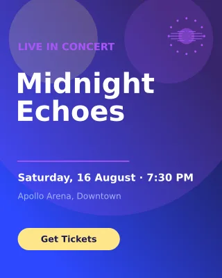 Summer Concert — editable blue invitation template, instagram portrait