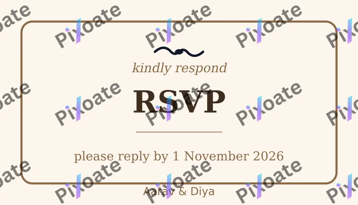 Wedding RSVP Card Wedding RSVP Card — editable white invitation template, business card