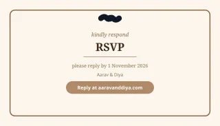 Wedding RSVP Card — editable white invitation template, business card