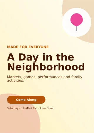 Aurora Community Fair Flyer A4 Flyer — editable white flyer or poster template, a4 print