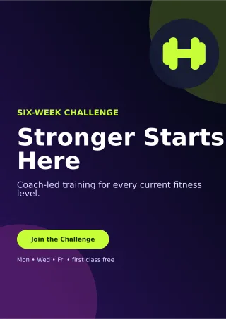 Aurora Fitness Bootcamp Flyer A4 Flyer — editable black flyer or poster template, a4 print