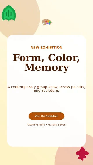 Botanical Art Exhibition Poster Digital Flyer — editable white flyer or poster template, story / reel