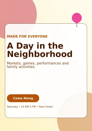 Glass Community Fair Flyer A4 Flyer — editable white flyer or poster template, a4 print