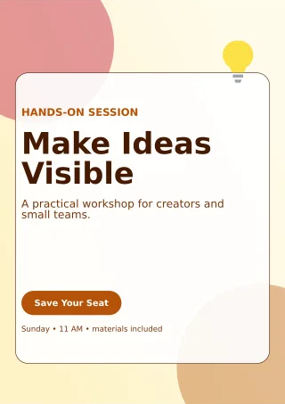 Glass Creative Workshop Flyer A4 Flyer — editable white flyer or poster template, a4 print