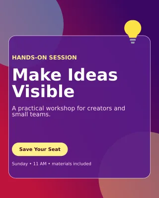 Glass Creative Workshop Flyer Poster — editable purple flyer or poster template, instagram portrait