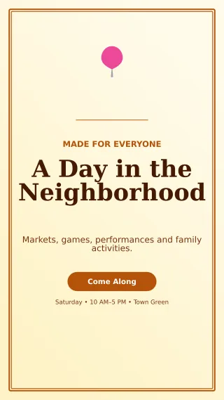 Luxe Community Fair Flyer Digital Flyer — editable white flyer or poster template, story / reel