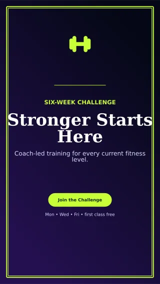 Luxe Fitness Bootcamp Flyer Digital Flyer — editable black flyer or poster template, story / reel