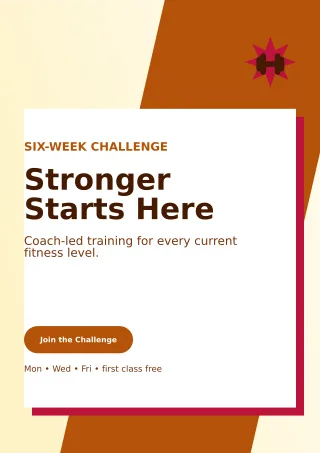 Neo Fitness Bootcamp Flyer A4 Flyer — editable white flyer or poster template, a4 print