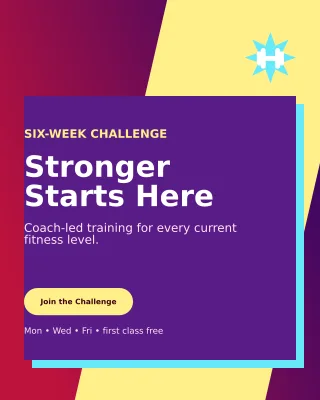 Neo Fitness Bootcamp Flyer Poster — editable purple flyer or poster template, instagram portrait