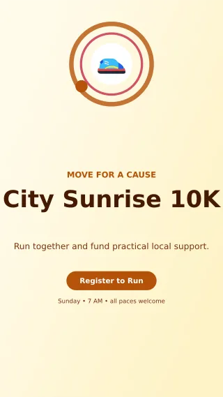 Orbit Charity Run Flyer Digital Flyer — editable white flyer or poster template, story / reel