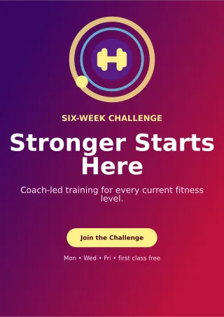 Orbit Fitness Bootcamp Flyer A4 Flyer — editable purple flyer or poster template, a4 print