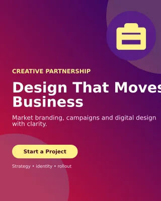 Aurora Design Services Poster — editable purple graphic design template, instagram portrait